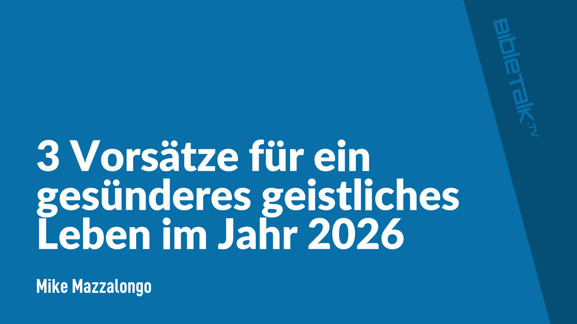 3 Vorsätze für ein gesünderes geistliches Leben im Jahr 2026