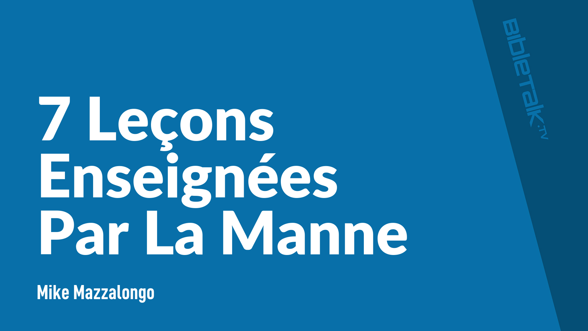 7 Leçons Enseignées Par La Manne