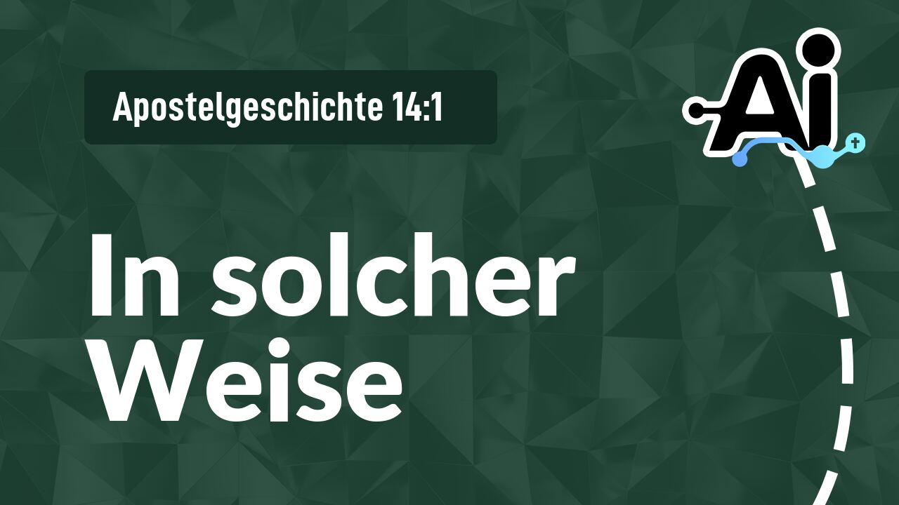 In solcher Weise