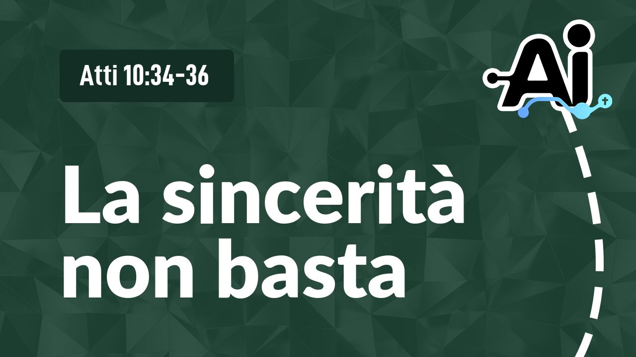 La sincerità non basta