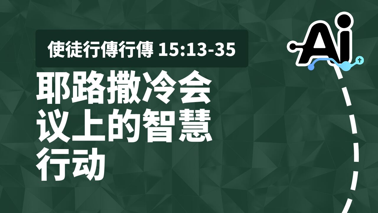 耶路撒冷会议上的智慧行动