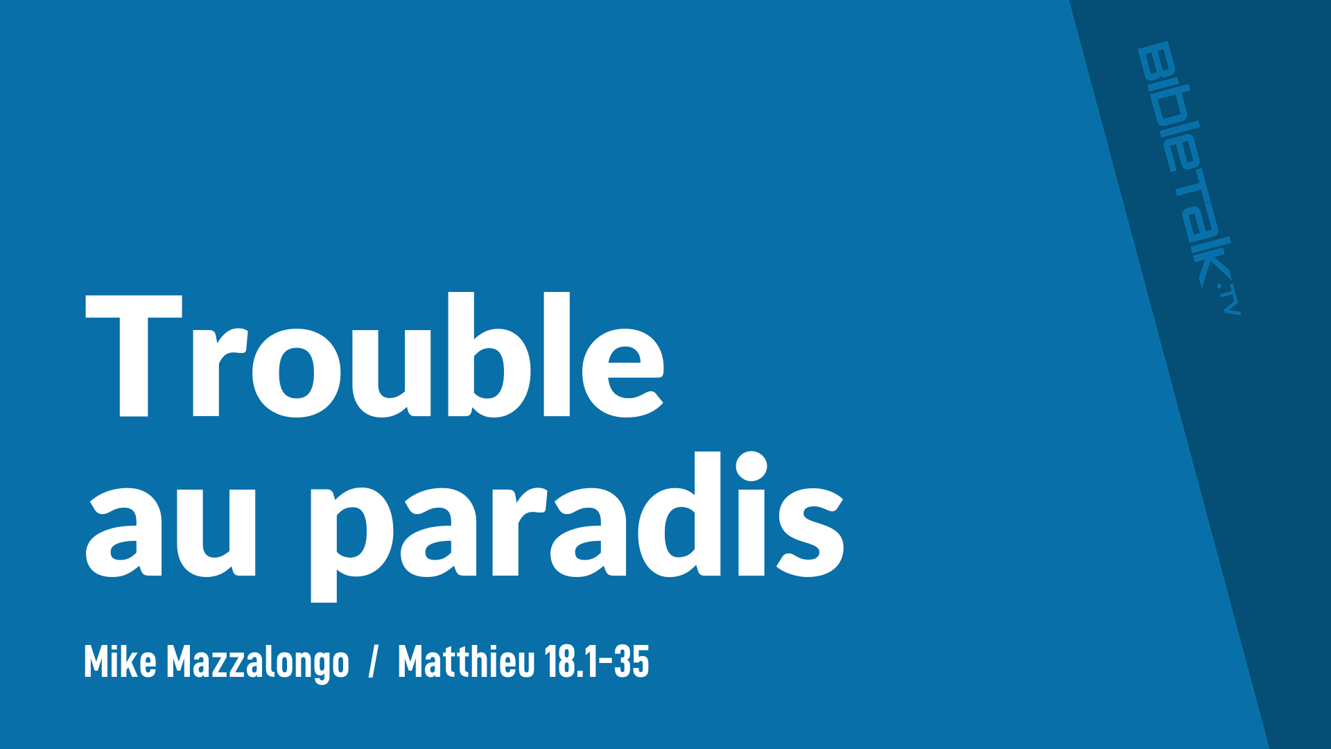 Trouble au paradis